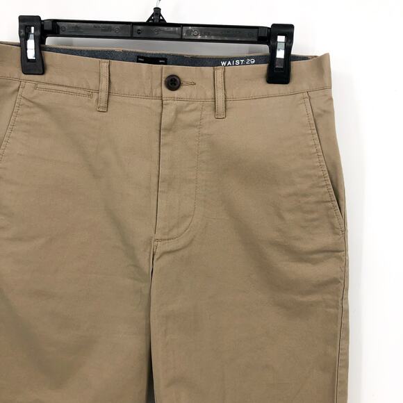 J.CREW Men's 9" Stretch Chino Shorts Size 29 Khaki Tan Flat Front High Rise NWT - Picture 5 of 13